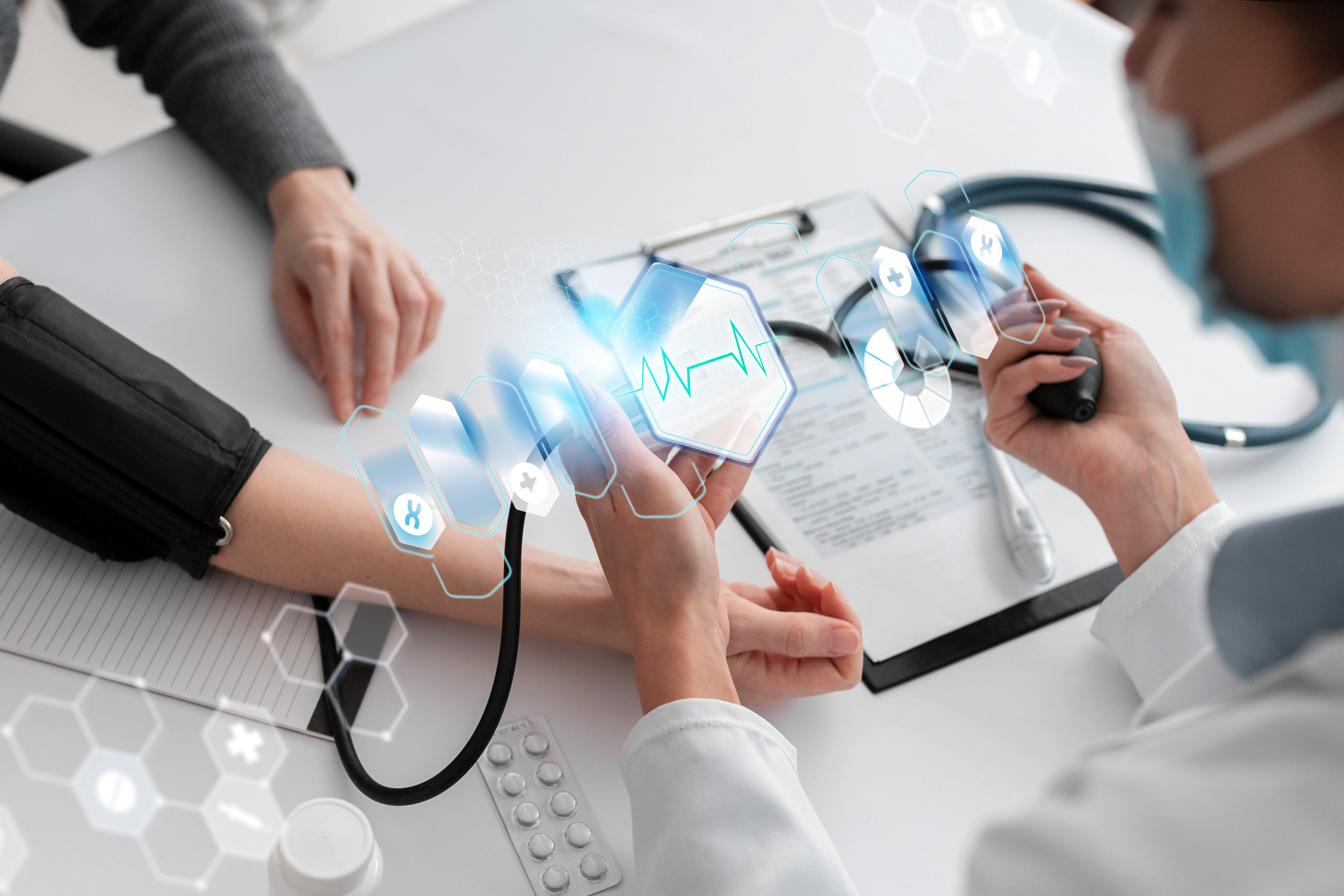 Healthcare professionals in medical facility