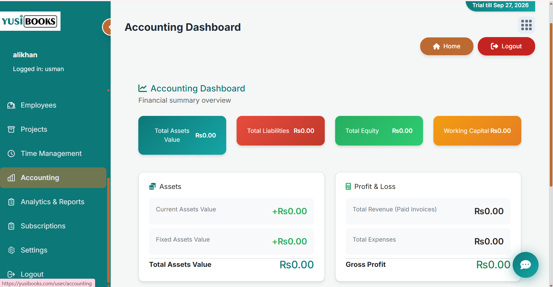 YusiBooks accounting